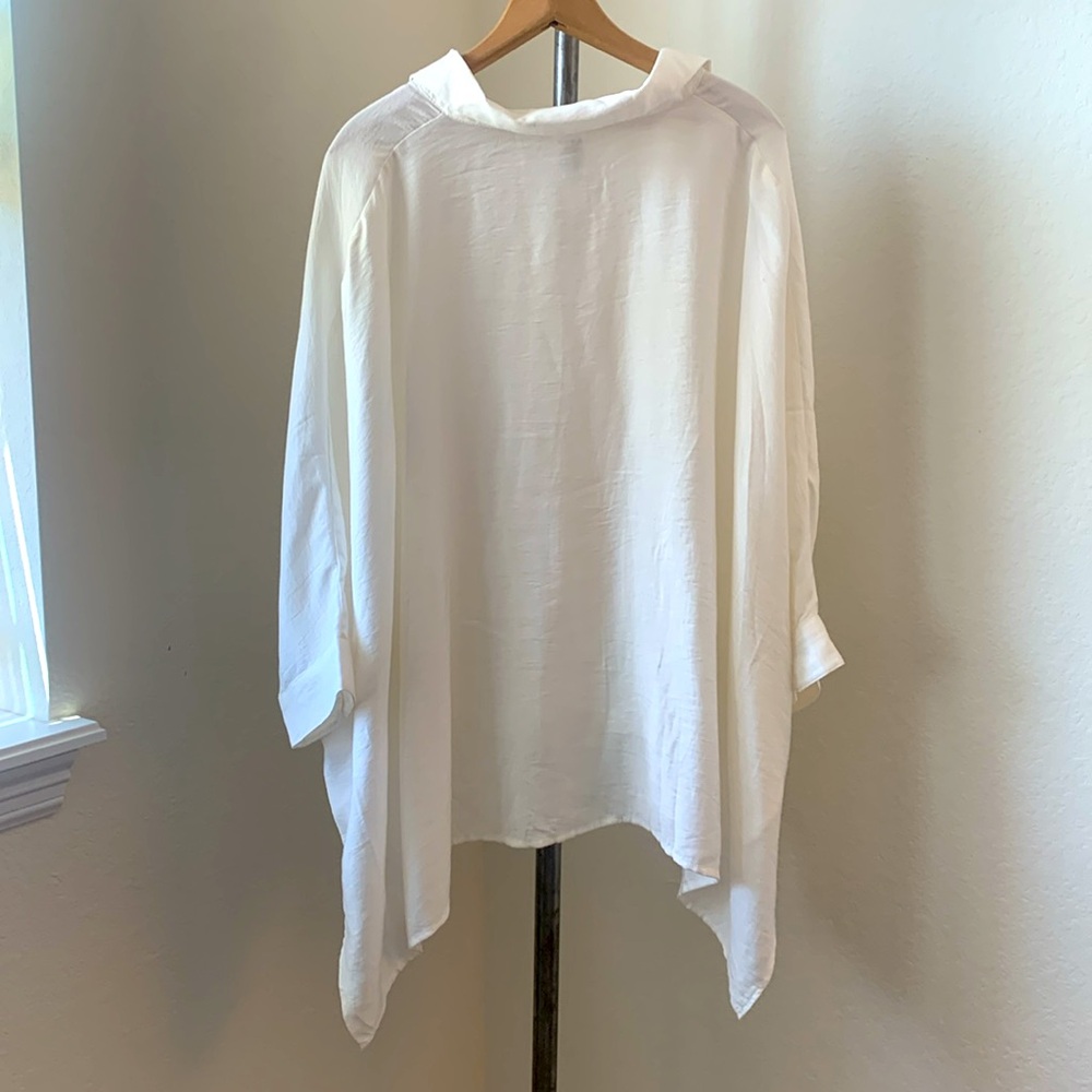 Wynne Layers sz M unstructured cream blouse NWOT - Picture 6 of 6